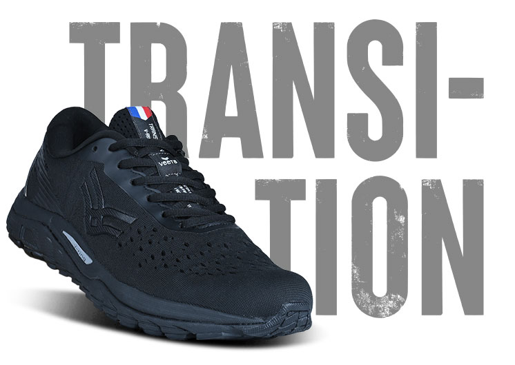 Chaussure running noire française homme Transition MIF 1